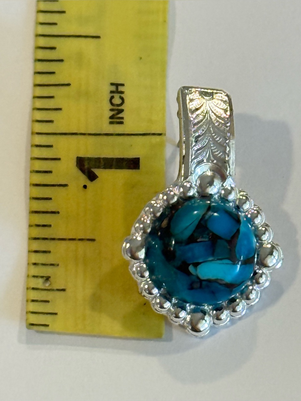 New Montana Silversmith Turquoise Earrings Blue & Silver Tone Western Women’s - Picture 5 of 5